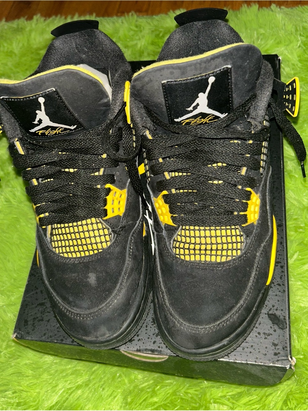 Nike Air Jordan 4 Men’s Black/Yellow Sneakers